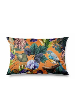 Dikdörtgen Ekvator Desenli Çift Tarafı Baskılı Süet Kırlent Kılıfı - Pilloveland