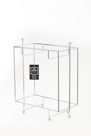 Dikdörtgen Gümüş Aynalı Kahve Yanı Sunumluk Hediyelik Dekorasyon Ikramlık Organizer Mdf Ahşap 40cm PSTSHYGLD - 5