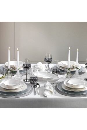 Dina Yemek Takımı-56 Parça-platin 1S1226-01001-PLT01 - Schafer