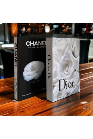 Dior & chanel dekoratif kitap kutusu 2li set Dekoratifkutu - 1