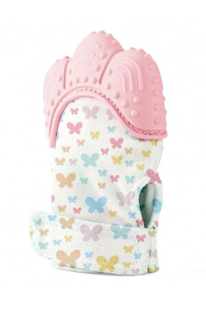 Diş Kaşıyıcı Eldiven 3-12 Ay Pembe - Babyjem