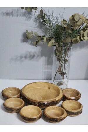 Doğal Ahşap 7 li Çerezlik PRA-9198564-9632 - HBS Art Design