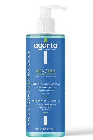 Doğal Arındırıcı Yüz Temizleme Jeli-akne-siyah Nokta Ve Sivilce-yağlı Ve Karma Cilt 400 ml - Agarta