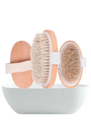 Doğal At Kılı Selülit Fırçası Oval Selülit Giderici Masaj Aleti - İndirimkap