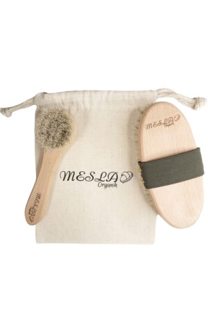 Doğal At Kılı Selülit Fırçası Ve Yüz Fırçası - Mesla Organik