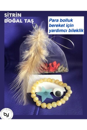 Doğal Şifalı Taş-bileklik - Para Ve Bolluk Berekete Yardımcı Doğal Şifalı Taş Sitrin Bilekliği - Bircan Yıldırım Niyet Bulutları