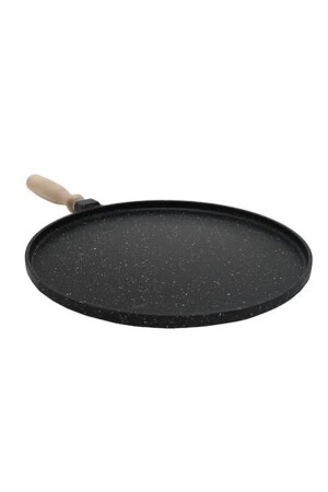 Döküm Granit 36 Cm Sığ Gözleme Bazlama Krep Hamur Pizza Et Balık Pişirme Tavası (siyah) MNDSGTV36CM001 - 4