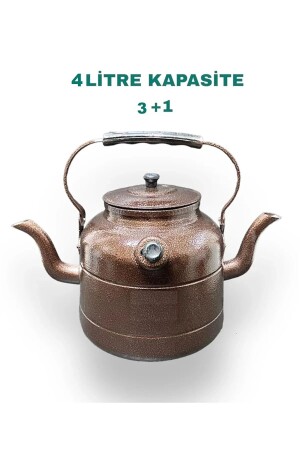Doppelseitige Aluminium-Teekanne – Ottoman Chat Teekanne 3–5 Liter - Yıldız Çelik