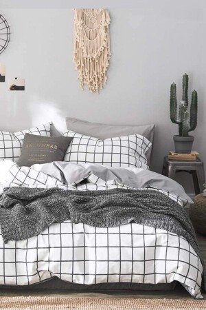 Doppelseitiges Doppelbett-Bettbezug-Set mit elastischem Laken AWCT-0350 - Always