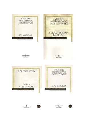 Dostoyevski 4 Kitap Set Suç Ve Ceza Yeraltından Notlar Kumarbaz Insan Neyle Yaşar - Türkiye İş Bankası Kültür Yayınları