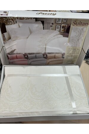 Dowry Bettbezug-Set aus französischer Spitze, 6-teilig, cremefarben, TYC7BYGYJN169151175928365 - COCOTARZ