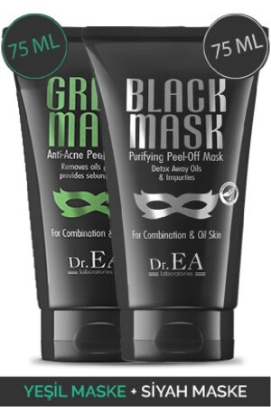Dr. Ea Soyulabilir Siyah Maske Ve Soyulabilir Yeşil Maske 2'li Özel Set (75 ML) DREA-00001 - Dr. EA Laboratories