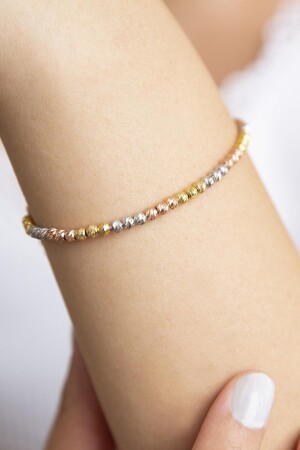 Dreifarbiges Dorica-Armband aus 925er Sterlingsilber für Damen - Elika Silver