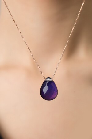 Drop Model His Stone Halskette aus 925er Sterlingsilber - Elika Silver