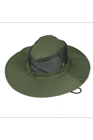 Druckknopf-Panamahut zum Wandern und Jagen (mit Netz) (Unisex) (Khaki) KBS20220 - Kardelen Butik Denizli