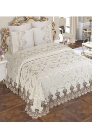 Dubai French Guipure Double 6-teiliges Piqué-Set TYC00386879376 - Çeyizci Sokağı