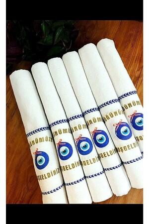 Düğün Havlusu. Araba Konvoy Havlusu Beyaz Mavi Model 12 Adet Okuluk Havlusu - Yörük Tuhafiye