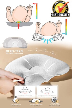 Düz Kafa Yastığı & Bebek Yastığı %100 Pamuk, Antibakteriyel, Terletmez Bebek kafa yastığı bebek yastığı, düz kafa yastığı - HALZEY