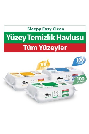 Easy Clean Beyaz Sabun Katkılı Çamaşır Suyu Katkılı Arap Sabunu Katkılı 3x100 (300 YAPRAK) - Sleepy