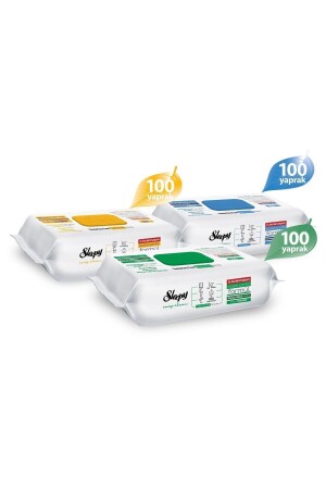 Easy Clean Beyaz Sabun Katkılı+Çamaşır Suyu Katkılı+Arap Sabunu Katkılı 3X100 (300 Yaprak) - 2