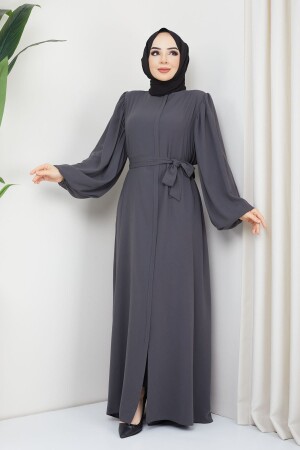 Ebrar Modell Abaya – Dunkelgrau - Zeynep Tesettür