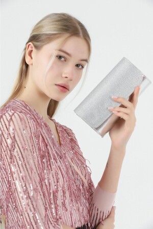 Efnan Store Gümüş Abiye Portföy Çanta - Efnanstore