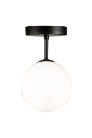 Einzelner schwarzer Kronleuchter von Inci (weißes Glas) İNC-SH-TK-01 - BSA LIGHTING