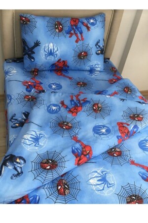 Einzelnes Spiderman-Bettbezug-Set mit elastischen Laken - Kaan