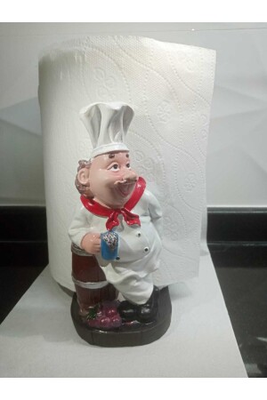 Aşçı Kağıt Havluluk | Peçetelik Tasarımı | Kağıt Rulo Havluluk | Mutfak Aksesuarı | Beyaz 10104400126974 - TÜRKÜ HEDİYELİK