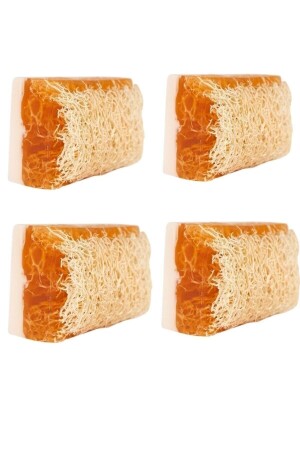 El Yapımı Kabak Lifli Eşek Sütü Ballı Sabun 4 adet ballı - Doğal