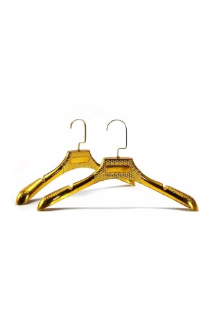 Elbise Askısı 10 Adet Gold Renk Kaplama Ceket Elbise Tişört Askısı bls40altın - 3