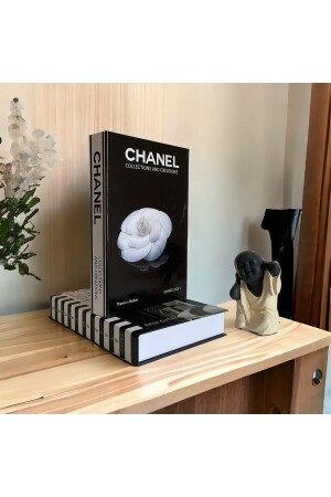 Element & Chanel Siyah Dekoratif Kitap Kutusu 2’li set 76543 - 2
