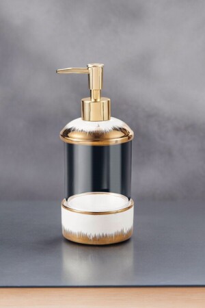 Eliza Marmor gemustert Luxus Porzellan Schwamm Küche Glas Flüssigseifenschale Spülmittelspender - Vadi