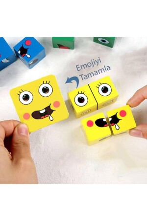 Emoji Puzzle Ile Eğlence | Görsel Hafızayı Test Etmek Için Bir Kutu Oyunu Oyuncağı edoyrubik20200 - 3