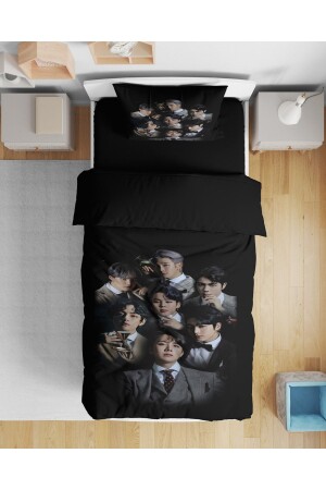 Erayshome Bts 3d Tek Kişilik Çarşafsız Nevresim Takımı BTS_4ç - Erays Home