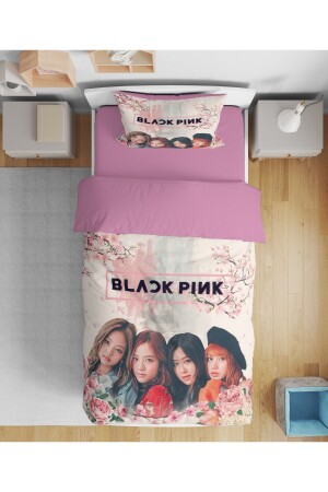 Erayshome Schwarz Rosa 3D-Einzelbettbezug-Set BlckPnk10 - Erays Home