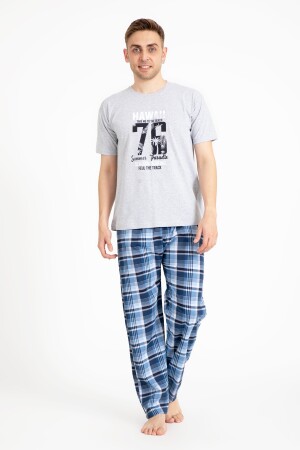 Erkek Baskılı Pijama Takımı Kısa Kollu 2170-k 2170-K - 2