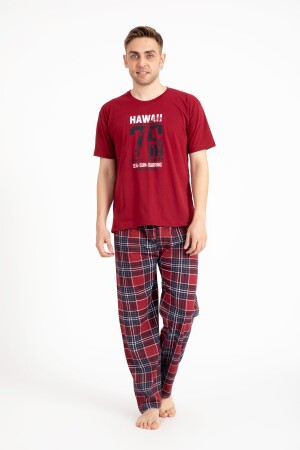 Erkek Baskılı Pijama Takımı Kısa Kollu 2170-k 2170-K - 2