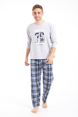 Erkek Baskılı Pijama Takımı Uzun Kollu 2170 TP-2170 - 2