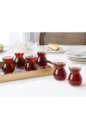 Etnik Cam 6'lı Çay Bardağı 140 ml 10028981 - 1