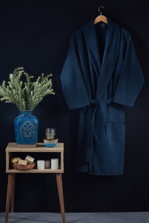 Ev-x - Büyük Bedenli Şalyaka Lüks Bornoz KC-BORNOZ - KISAYOL