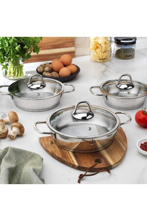 Eva Çelik Sahan Seti-6 Prç.-ınox 1S1601-13003-INX01 - Schafer