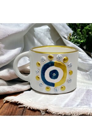 Evil Eye Perlen handgemachte Kaffeetasse Tasse großer böser Blick - sim atölye
