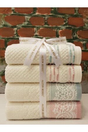 Evony Bronie Handtuch-Set, 4 Stück – Minzpulver - Özdilek