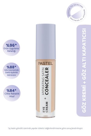 Eye Cream Hydrating Satin Concealer - Göz Kremi Göz Altı Kapatıcısı 62 Ivory - Pastel