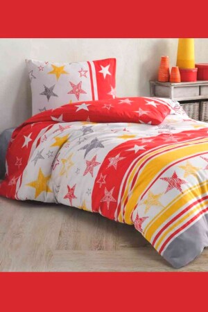 Fan 3-teiliges Einzelbettbezug-Set mit elastischen Laken - Candan Çeyiz