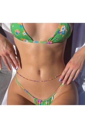 Farbige Sandperlen-Taillenschmuck-Taillenkette - Melis