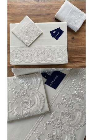 Firuze %100 Pamuk Çift Kişilik Nevresim Takımı Havlu Hediyeli 1452 - Çeyiz Bahçesi