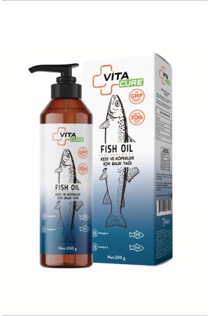 Fish Oil 200ml - Kedi ve Köpek - Omega 3 ve 6 İçeren, Deri, Tüy ve Kalp Sağlığına Destek Balık Yağı 8684201365032 - 1