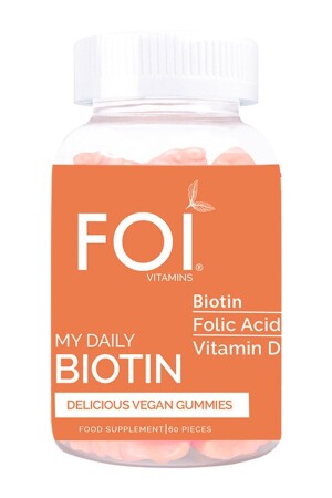 Foi Biotin Vegan Vitamin 60 Kapsül 2 Aylık Kullanım FOI.VV.60 - 2